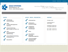Tablet Screenshot of gold-systems.de